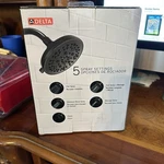 New Delta Shower Head Model #75570BL Spray Settings Matte Black Finish Bath. Fixed Price $45.95.