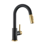 Cenosa Modern Bar Sink Faucet, Pull Out Spray, Black/gold, Single Handle. Fixed Price $97.99.