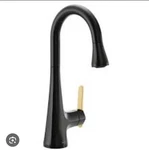 Moen S6235BL Sinema One-handle High Arc Pulldown Kiitchen Faucet Matte Black. Fixed Price $185.00.