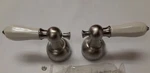 Delta H212SS Porcelain Lever Handle Set Stainless. Fixed Price $83.36.