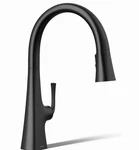 Kohler Graze Pull-down High Arc Single-hole Kitchen Faucet Matte Black 22062-BL. Fixed Price $350.00.