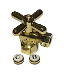 Kingston CC43102X 1/2" Fip 3/8" O.d Comp Angle Stop Polished Brass Metal Cross. Fixed Price $39.99.