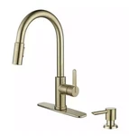 Glacier Bay Paulina Single Handle Pull Down Sprayer Kitchen Faucet Matte Gold. Fixed Price $74.99.