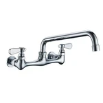 Bwe 2-HANDLE Wall Mount Kitchen Faucet 8" Swivel Spout Polished Chrome. Fixed Price $30.00.