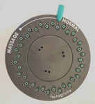 Hansgrohe Massage Showerhead Round Chrome Green Jets 3". Fixed Price $52.99.