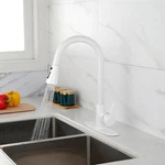 Tahanbath Single Handle Kitchen Faucet With Pull Down Sprayer White TH-2806-WH. Fixed Price $72.94.