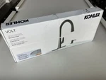 Sealed Kohler Volt Single Handle Deck-mount Pull-down Kitchen Faucet Matte Black. Fixed Price $185.00.