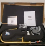 Vigo Greenwich Pull-down Sprayer Touchless Kitchen Faucet Matte Brushed Gold. Fixed Price $77.99.