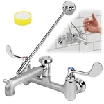 Mop Sink Faucet Wall Mount Inch Wrist Blade Rough Chrome ZKD-MV08L Adjustable. Fixed Price $179.99.
