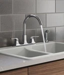 Rubicon R26582-CP Two-handle Kitchen Faucet With Sidespray In Polished Chrome !. Fixed Price $74.95.
