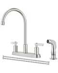 Gbbne Kitchen Faucet With Sprayer 2 Handle Sink Brushed Nickel. Fixed Price $74.01.