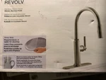 Kohler Revolv 1-HANDLE Pull Down Sprayer Kitchen Faucet Vibrant Stainless. Fixed Price $125.00.