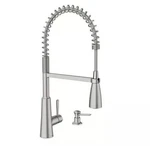 Moen 199748SRS Reza Pre Rinse Spring Pulldown Kitchen Faucet Stainless. Fixed Price $125.55.