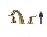 Aleasha 8 In. Widespread Double Handle Bathroom Sink Faucet Gold. Fixed Price $54.96.