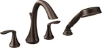 Moen T944ORB Eva Two-handle Roman Tub Faucet W/hand Shower Oil Rubbed Bronze. Fixed Price $254.99.