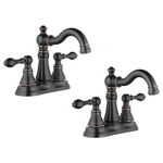 Derengge Two Handle Bathroom Faucet Oil Rubbed Bronze Lavatory Sink. Fixed Price $162.86.