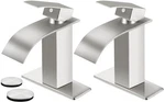 Rndiozd Brushed Nickel Bathroom Faucets 2 Waterfall Single Handle Sink Vanity. Fixed Price $99.73.