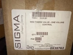 Sigma 18.30.291 Mini Thermostatic Valve One Volume Control. Fixed Price $299.99.