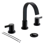 Phiestina Matte Black Waterfall Widespread Bathroom Faucet HDWF040-1-MB. Fixed Price $38.49.