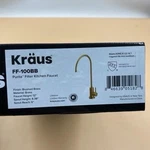 Kraus Purita Filter Single Handle Kitchen Faucet Brushed Brass FF-100BB 12". Fixed Price $57.00.
