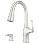 Pfister Wray F-529-7WRYGS Single-handle Sprayer Kitchen Faucet Stainless. Fixed Price $90.00.