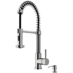 Vigo Edison Kitchen Faucet Pull Down Sprayer Soap Dispenser VG02001STK2. Fixed Price $99.99.