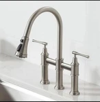 Kraus Allyn 3-FUNCTION Pull-down Bridge Kitchen Faucet Spot Free KPF-3121SFS. Fixed Price $115.00.