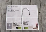 Homewerks Chrome High Arc Wall Mount 2-HANDLE Utility Faucet Stream &spray *new*. Fixed Price $54.98.