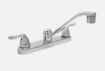Glacier Bay Constructor Double Handle Standard Kitchen Faucet In Chrome. Fixed Price $34.84.