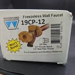 Woodford 19CP-12 Freezeless Wall Faucet Frost Proof Model Anti-siphon New. Fixed Price $49.99.