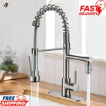 Kitchen Sink Faucet Stainless Steel Single Handle Pull Down Sprayer Swivel Mixer. Fixed Price $43.90.