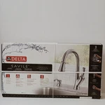 Delta Savile 19949Z-SD-DST Pull-down Kitchen Faucet With Soap Dis Chrome Finish. Fixed Price $98.00.