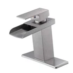 Bwe Waterfall Hole Single-handle Low-arc Bathroom Faucet With Supply Line. Fixed Price $34.95.