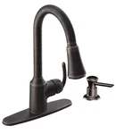 Moen CA87094BRB Bayhill One Handle Bronze Pull-down Faucet W/soap Dispenser. Fixed Price $204.90.