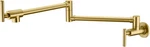 Elegant Gold Wall Mount Pot Filler Faucet With Swing Arms Handles. Fixed Price $171.99.