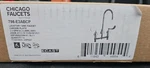 Chicago Faucets 786-E3ABCP Kitchen Gooseneck 2 Handle Deck Mount. Fixed Price $139.00.