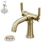 Bwe Double Handle Industrial Style Bathroom Faucet Lavatory Mixer Tap. Fixed Price $36.99.