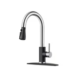 Androme Single Handle Pull Down Sprayer Kitchen Sink Faucet Chrome/black. Fixed Price $45.00.