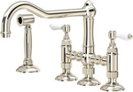 Rohl A1458LPWSPN-2 Acqui Bridge Faucet W/ Side Spray Polished Nickel. Fixed Price $1619.00.
