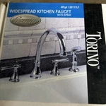 Premier Faucets Torino Widespread Kitchen With Spray Model #120117LF. Fixed Price $75.00.
