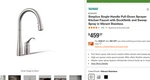 Kohler Simplice Pull-down Kitchen Faucet K-647-VS Stainless Open Box. Fixed Price $325.00.