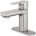 Lavotory Faucet With Pop-up, Single Lever Handle, Brushed Nickel Finish 239954. Fixed Price $157.27.
