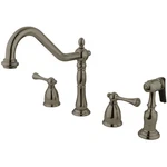 Kingston Brass KB779.BLBS English Country 1.8 Gpm Widespread - Nickel. Fixed Price $298.97.