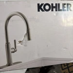 New Kohler Revolv Single Handle Pull Down Sprayer Kitchen Faucet R34619-VS. Fixed Price $108.00.