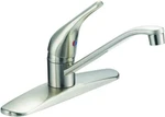 Ez-flo 10029LF Single-handle Low-spout Kitchen Faucet Brush Nickel. Fixed Price $54.99.