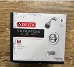 Delta B114900C Foundations Single-handle 1-SPRAY Tub & Shower Faucet, Chrome. Fixed Price $70.00.