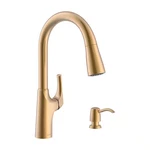 Pilsen Single Handle Pull Down Sprayer Kitchen Faucet With Deck Plate Soap. Fixed Price $222.88.