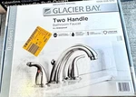Glacier Bay Widespread High-arc Bathroom Faucet Brushed Nickel 8" 1008 028 070. Fixed Price $39.89.