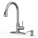 Wewe Kitchen Sink Faucet With Soap Dispenser, Pull Down S.... Fixed Price $79.86.