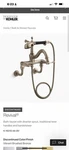 Kohler Revival Brushed Bronze Bath Faucet Open Box #16210-4A-BV. Fixed Price $1500.00.